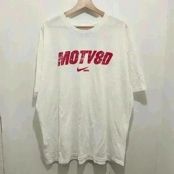 Nike Other - Nike MOTV8D Football Mens‎ T Shirt Size XXL White Red